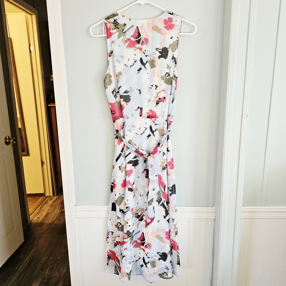 Anne Klein Bright Water Combo Floral Dress - Picture 3 of 6